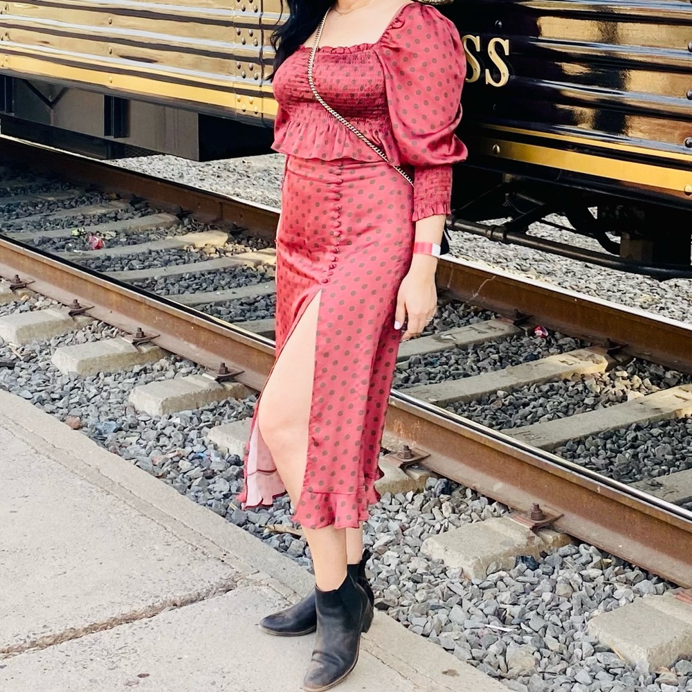 Zara Red Polka Dot two piece set